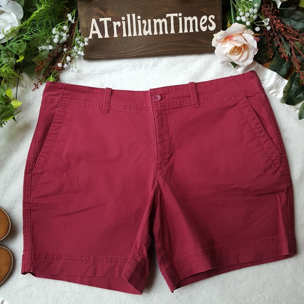Eddie Bauer womens red shorts